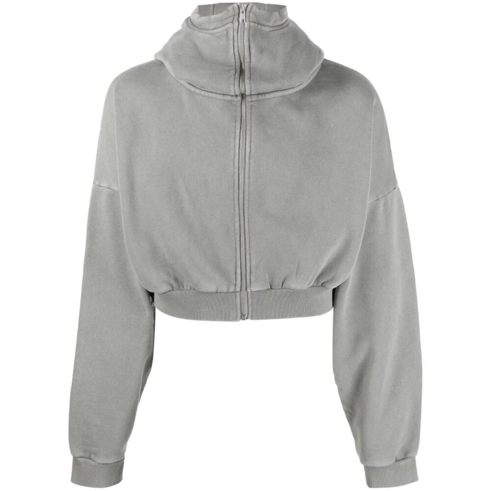 Entire Studios Stand Up Collar Zip Up Hoodie Style ES2156 in Grey